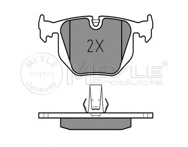 Комплект тормозных колодок, дисковый тормоз MEYLE 025 214 8717
