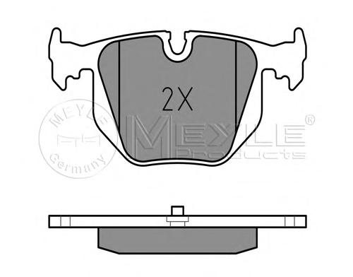 Комплект тормозных колодок, дисковый тормоз MEYLE