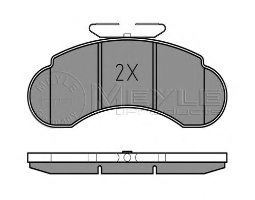 Комплект тормозных колодок, дисковый тормоз MEYLE