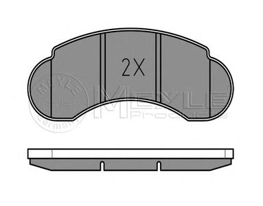 Комплект тормозных колодок, дисковый тормоз MEYLE