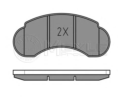 Комплект тормозных колодок, дисковый тормоз MEYLE