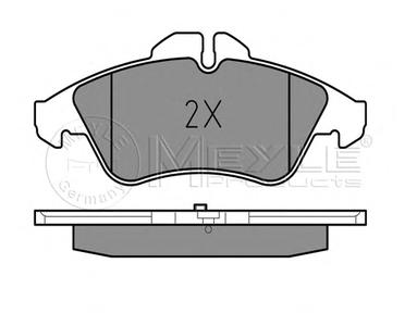 Комплект тормозных колодок, дисковый тормоз MEYLE
