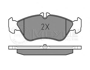 Комплект тормозных колодок, дисковый тормоз MEYLE