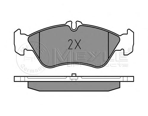 Комплект тормозных колодок, дисковый тормоз MEYLE