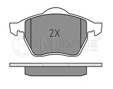 Комплект тормозных колодок, дисковый тормоз MEYLE