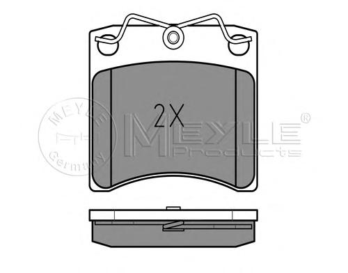 Комплект тормозных колодок, дисковый тормоз MEYLE