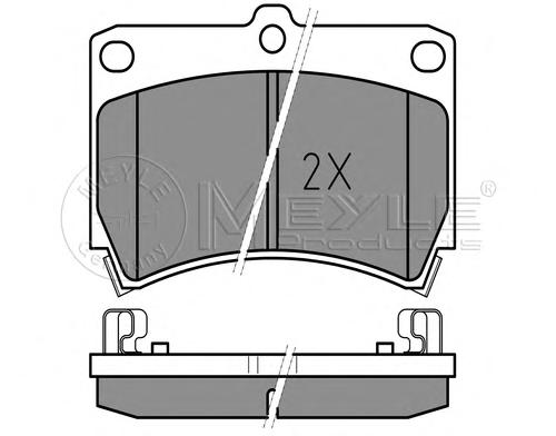 Комплект тормозных колодок, дисковый тормоз MEYLE