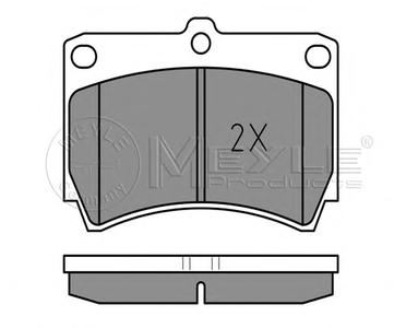 Комплект тормозных колодок, дисковый тормоз MEYLE