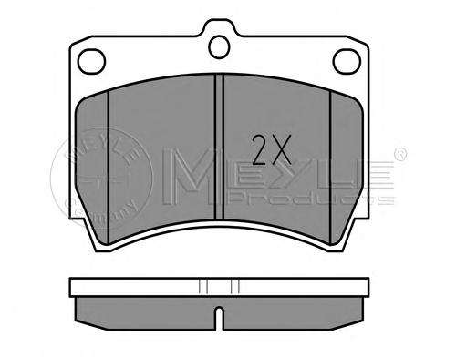 Комплект тормозных колодок, дисковый тормоз MEYLE
