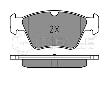 Комплект тормозных колодок, дисковый тормоз MEYLE