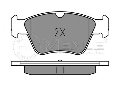 Комплект тормозных колодок, дисковый тормоз MEYLE