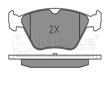 Комплект тормозных колодок, дисковый тормоз MEYLE
