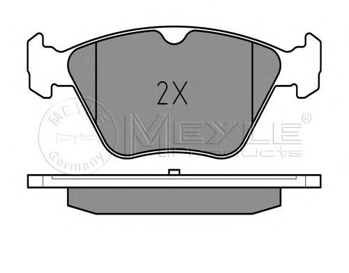 Комплект тормозных колодок, дисковый тормоз MEYLE