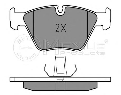 Комплект тормозных колодок, дисковый тормоз MEYLE