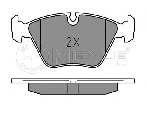 Комплект тормозных колодок, дисковый тормоз MEYLE