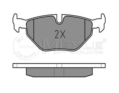 Комплект тормозных колодок, дисковый тормоз MEYLE