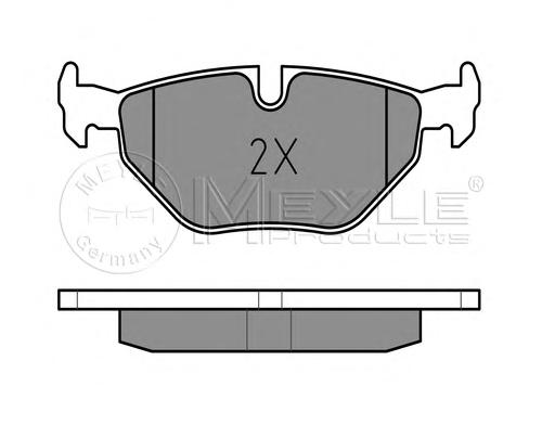 Комплект тормозных колодок, дисковый тормоз MEYLE