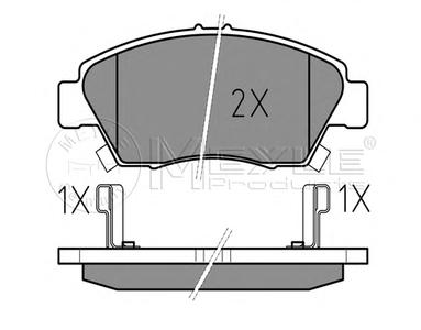 Комплект тормозных колодок, дисковый тормоз MEYLE 025 216 9416/W