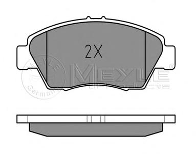 Комплект тормозных колодок, дисковый тормоз MEYLE