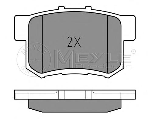 Комплект тормозных колодок, дисковый тормоз MEYLE