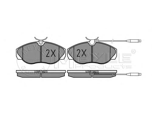 Комплект тормозных колодок, дисковый тормоз MEYLE