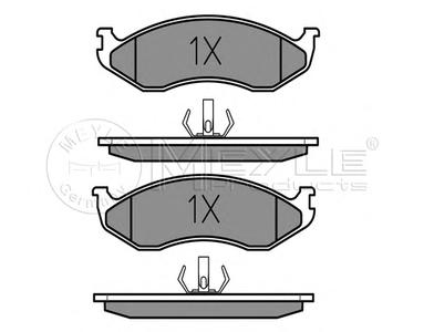 Комплект тормозных колодок, дисковый тормоз MEYLE 025 218 2217