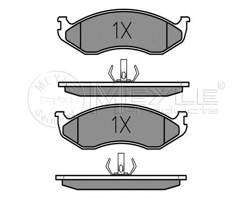 Комплект тормозных колодок, дисковый тормоз MEYLE