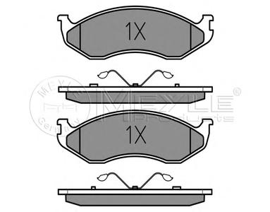 Комплект тормозных колодок, дисковый тормоз MEYLE