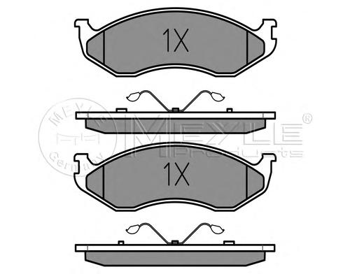 Комплект тормозных колодок, дисковый тормоз MEYLE