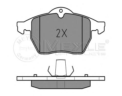 Комплект тормозных колодок, дисковый тормоз MEYLE