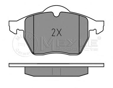 Комплект тормозных колодок, дисковый тормоз MEYLE