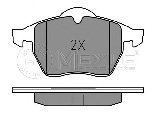 Комплект тормозных колодок, дисковый тормоз MEYLE