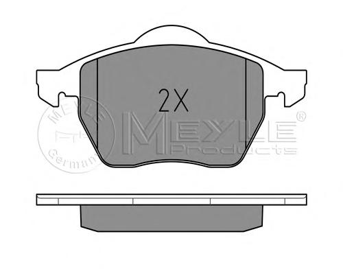 Комплект тормозных колодок, дисковый тормоз MEYLE