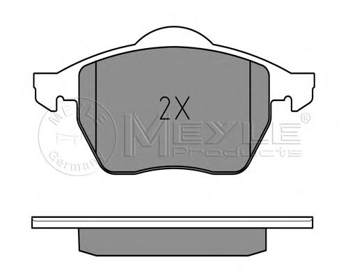 Комплект тормозных колодок, дисковый тормоз MEYLE