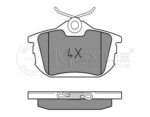 Комплект тормозных колодок, дисковый тормоз MEYLE