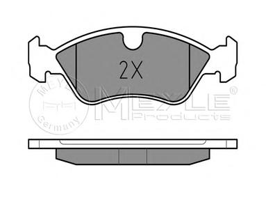 Комплект тормозных колодок, дисковый тормоз MEYLE