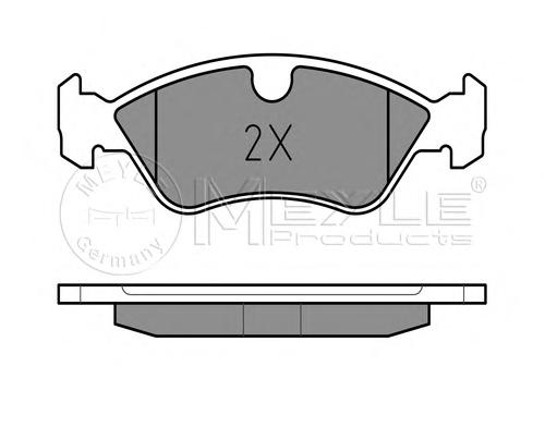 Комплект тормозных колодок, дисковый тормоз MEYLE