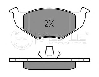 Комплект тормозных колодок, дисковый тормоз MEYLE 025 218 6617