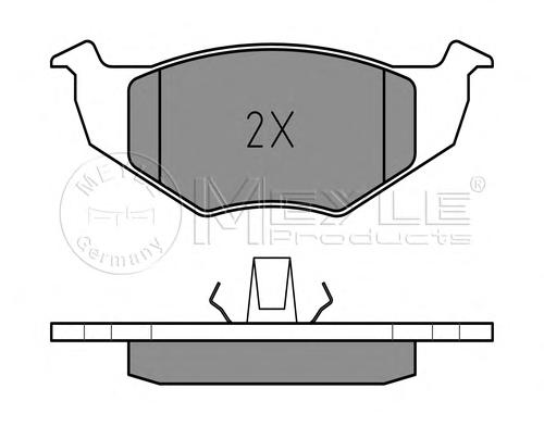Комплект тормозных колодок, дисковый тормоз MEYLE