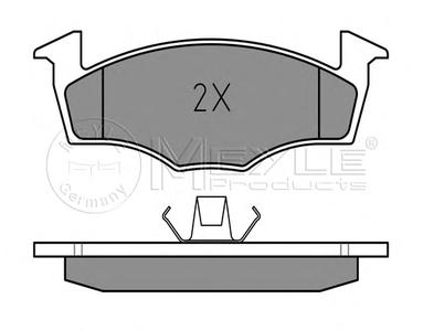 Комплект тормозных колодок, дисковый тормоз MEYLE
