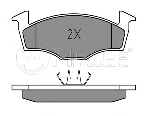 Комплект тормозных колодок, дисковый тормоз MEYLE