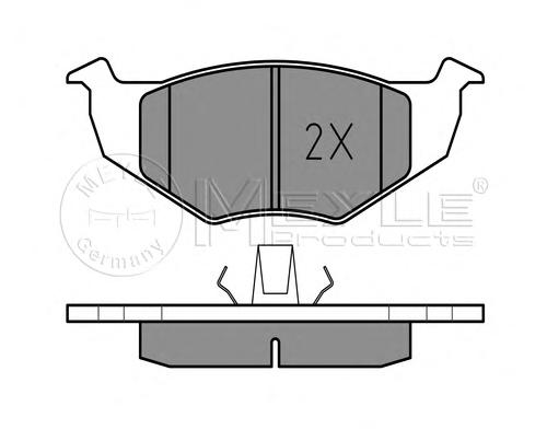Комплект тормозных колодок, дисковый тормоз MEYLE
