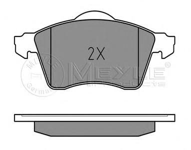 Комплект тормозных колодок, дисковый тормоз MEYLE