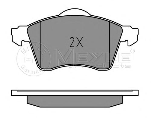 Комплект тормозных колодок, дисковый тормоз MEYLE