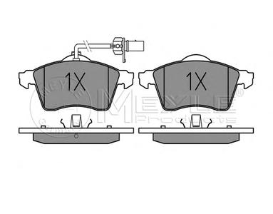 Комплект тормозных колодок, дисковый тормоз MEYLE 025 218 8519/W