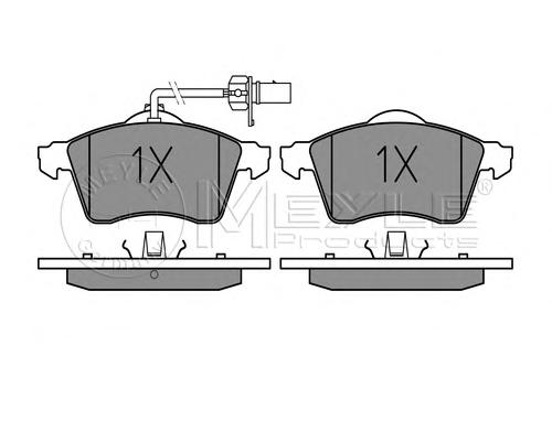Комплект тормозных колодок, дисковый тормоз MEYLE