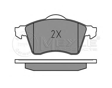 Комплект тормозных колодок, дисковый тормоз MEYLE