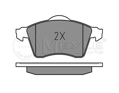 Комплект тормозных колодок, дисковый тормоз MEYLE