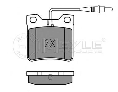 Комплект тормозных колодок, дисковый тормоз MEYLE 025 219 0417/W