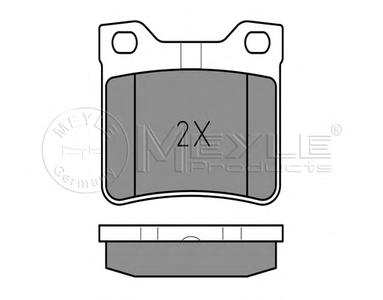 Комплект тормозных колодок, дисковый тормоз MEYLE